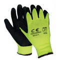 Hi Viz Lime Cotton/ Poly Blend Latex Coated String Gloves (Large)